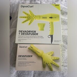 DevaCurl Devadryer & Defuser plus Hot tools straightener bundle
